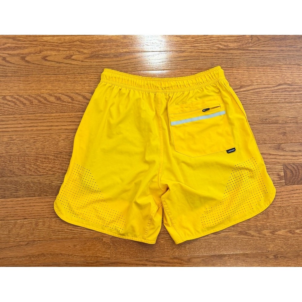 Legends Luka HD Shorts 7" Men Medium Lined Yellow Athletic Gym Workout Run Liner
